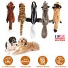 5Pcs Multi-Color Squeaky No Stuffing Dog Toys With Squeaky Balls Dog Teething Training Interactive Dog Toys for Aggressive Chewers for Small Medium an