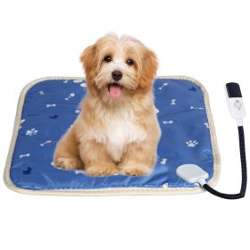 Pet Heating Pad Electric Dog Cat Heating Mat Waterproof Warming Blanket with 9 Heating Levels 4 Timer Setting Constan On Function Chewing-resistant S/ (Option: 45_45CM_9Gear)