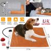 Pet Heating Pad Waterproof Electric Heating Mat Warming Blanket with 9 Heating Modes 4 Timer Settings Washable Cover Chew Resistant Cord Case