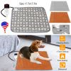 Pet Heating Pad Waterproof Electric Heating Mat Warming Blanket with 9 Heating Modes 4 Timer Settings Washable Cover Chew Resistant Cord Case