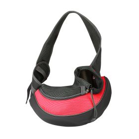 Pet Carrier for Dogs Cats Hand Free Sling Adjustable Padded Strap Tote Bag Breathable Shoulder Bag Carrying Small Dog Cat (Option: Red_S)