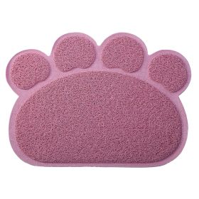 Dog Cat Bowl Mat Pet Food Water Feeding Mat Non-slip Pet Dish Tray Mat Paw Clean Placemat (Option: Paw_Pink)