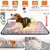 Pet Heating Pad Dog Cat Electric Heating Mat Waterproof Adjustable Warming Blanket with Chew Resistant Steel Cord Case