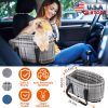 Console Pet Car Seat with Storage Pocket Booster Car Seat Portable Pet Travel Bag Machine Washable Pet Seat Fit For Small Dog Cat