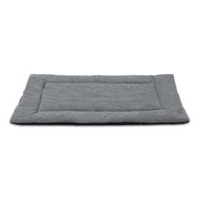 Dog Bed Mat Comfortable Fleece Pet Dog Crate Carpet Reversible Pad Joint Relief For S/M/L Dogs w/ Water Resistant Breathable Cushion Pad Sofa Car Seat (Option: M)